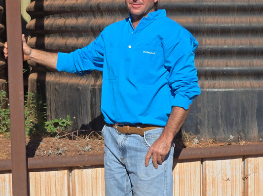 Mickey Bull Daylight Work Shirt Mens Cobalt