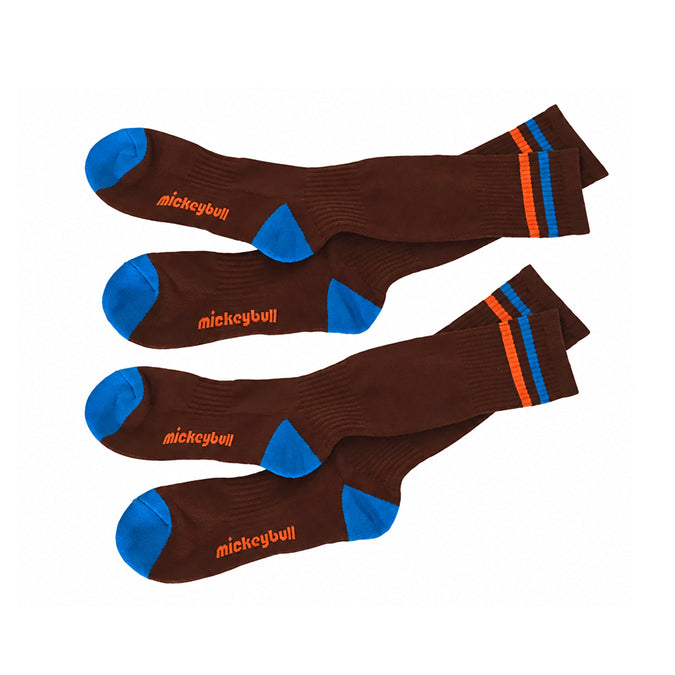 Mickey Bull Choc Crew Work Socks (2 pack)