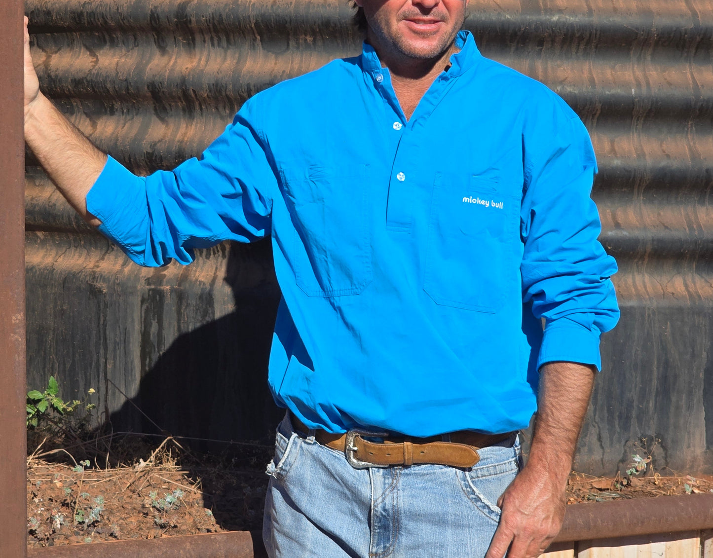 Mickey Bull Daylight Work Shirt Cobalt 3